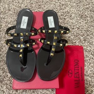 Valentino rockstud jelly sandals